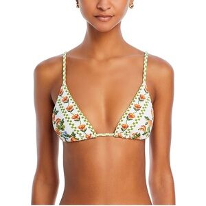 Farm Rio Banana Vitamin Triangle Bikini Top